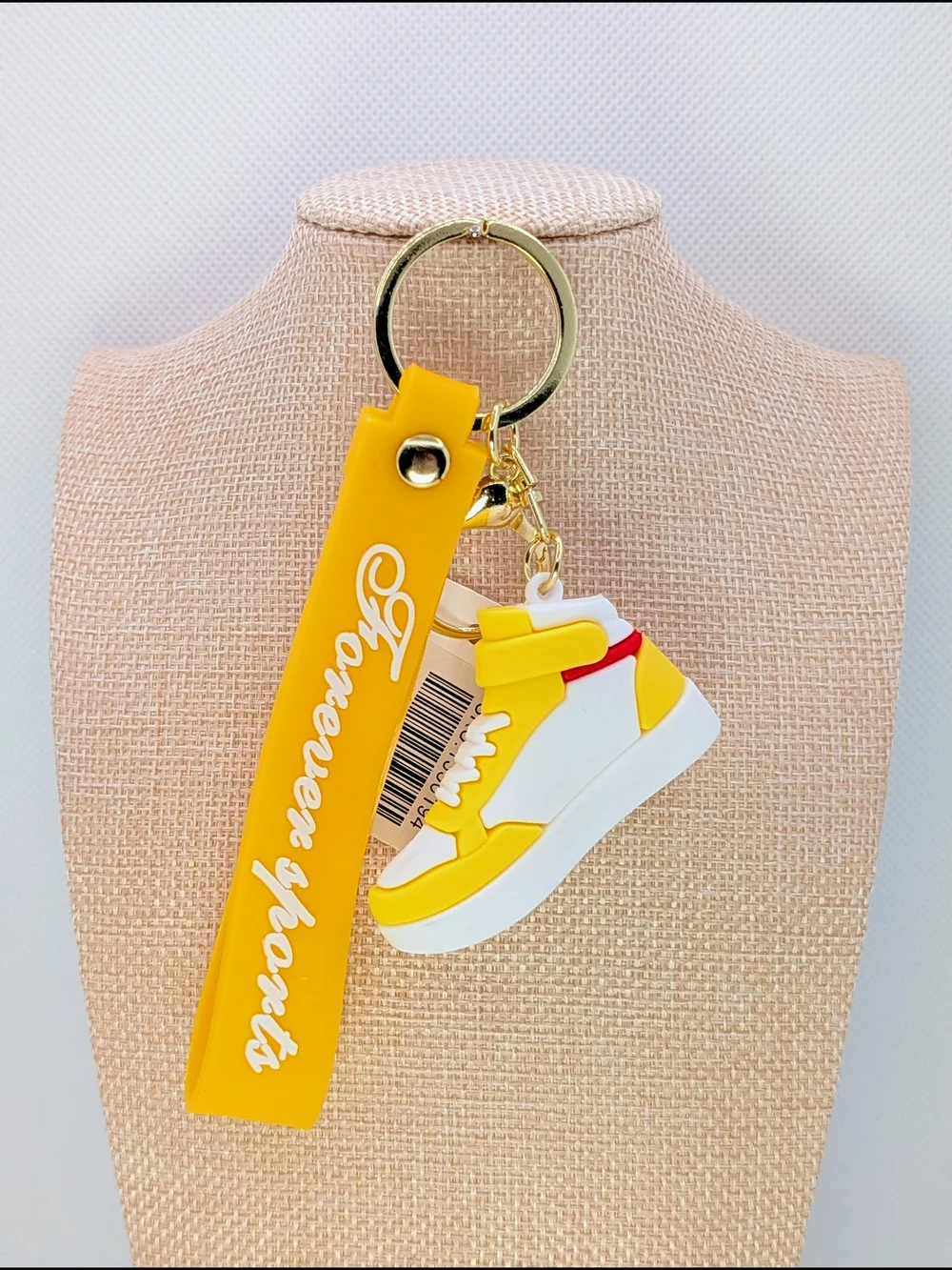 Yellow & White Sneaker Keychain Bag Charm Combo